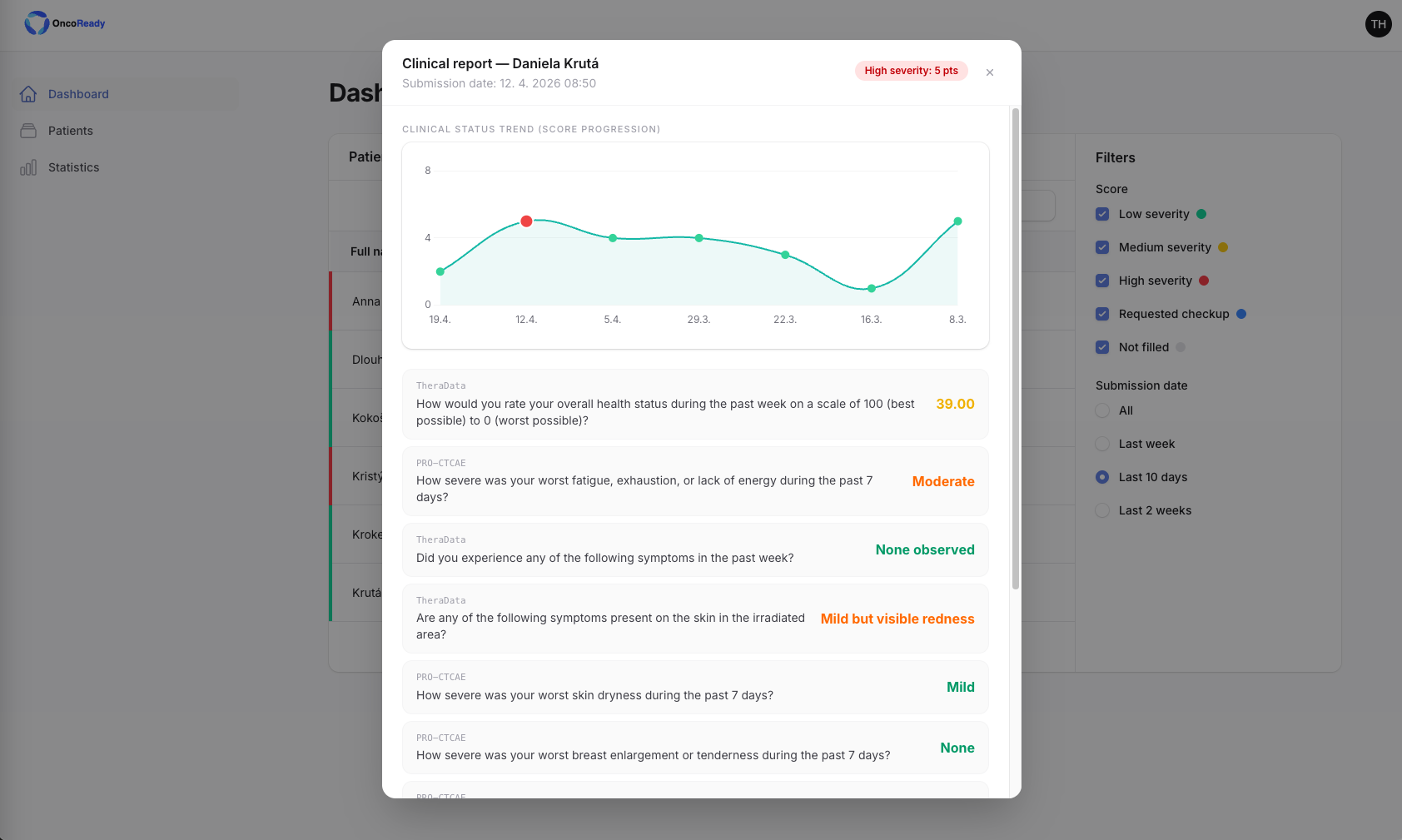 OncoReady clinical report